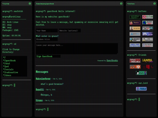 guestbook screenshot