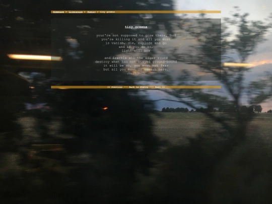 literature/poetry/tinygreens screenshot