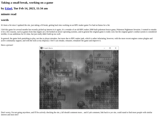 widgets/journal-entries/journal_Taking-a-small-break-working-on-a-game screenshot