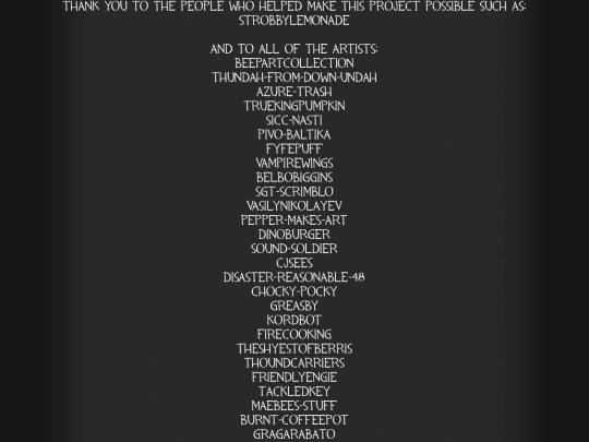 credits screenshot