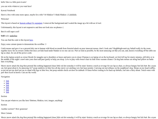 different link/newpages screenshot