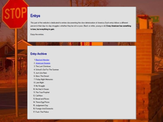 Entrys screenshot