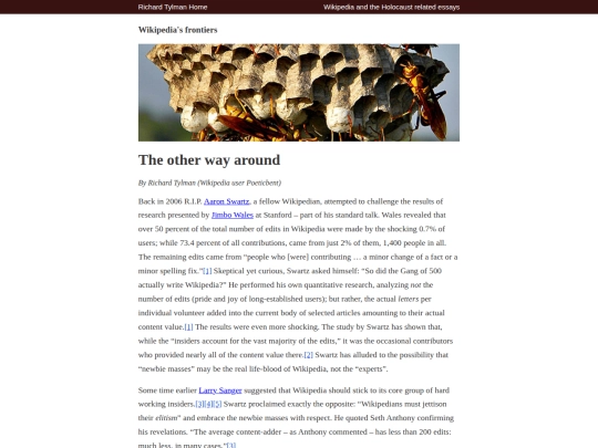 Richard-Tylman-Wikipedia-frontiers screenshot