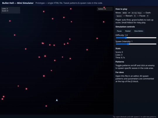 bullets screenshot