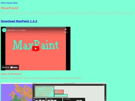 visuals/maxPaint screenshot
