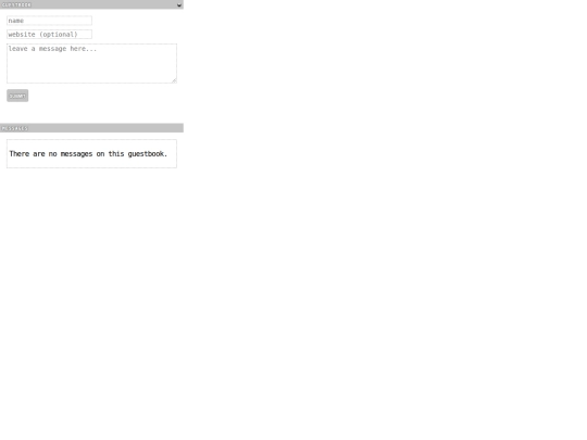 guestbook screenshot