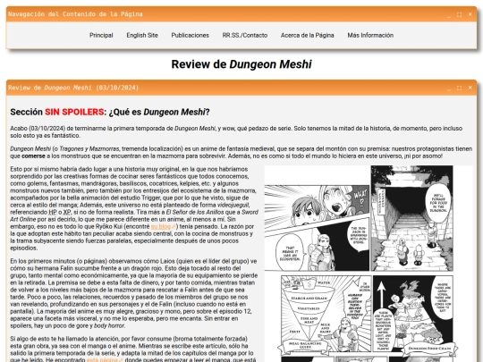 es-posts/Review_de_Dungeon_Meshi screenshot