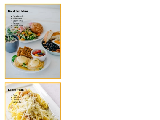 Restaurantmenu screenshot