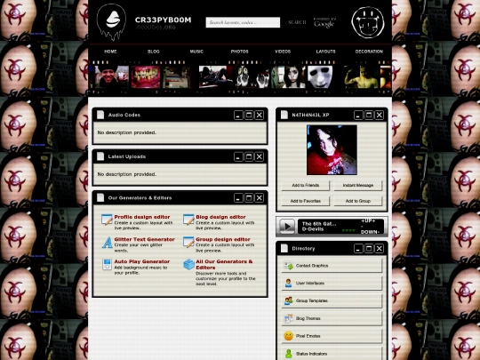 layouts/audio-codes screenshot
