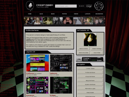 layouts/profile-interfaces screenshot