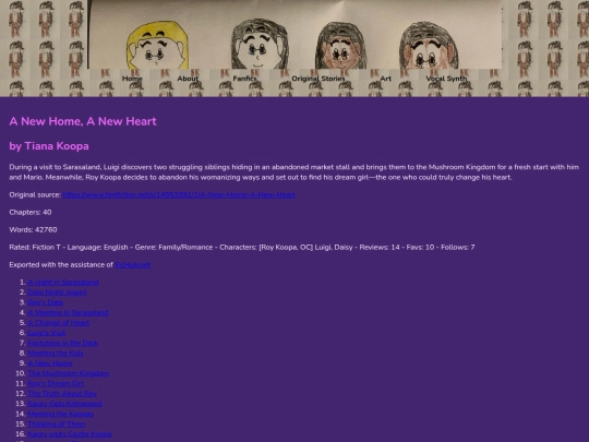 Fanfics/anewhomeanewheart screenshot