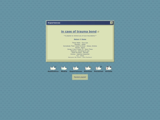 experience/traumabond screenshot