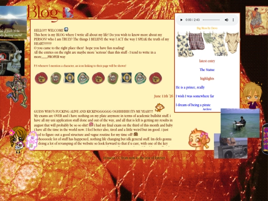 Blog screenshot