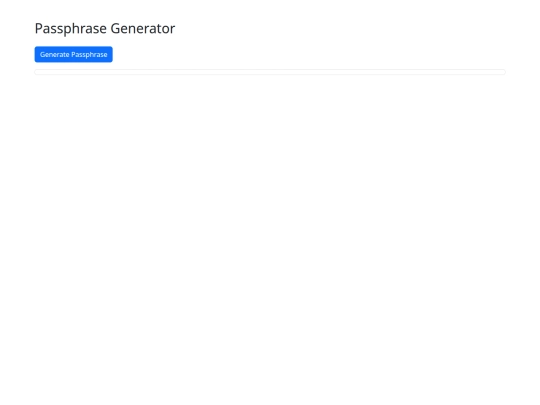 tools/Passphrase_Generator screenshot