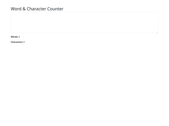 tools/Word_Character_Counter screenshot