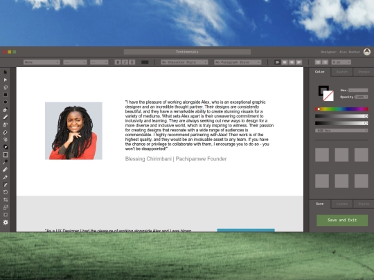 design/testimonials screenshot