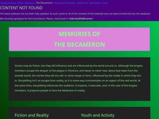 Digital Archive/decameron screenshot