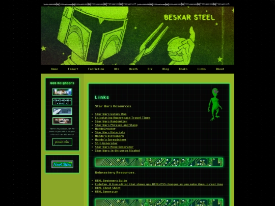links screenshot
