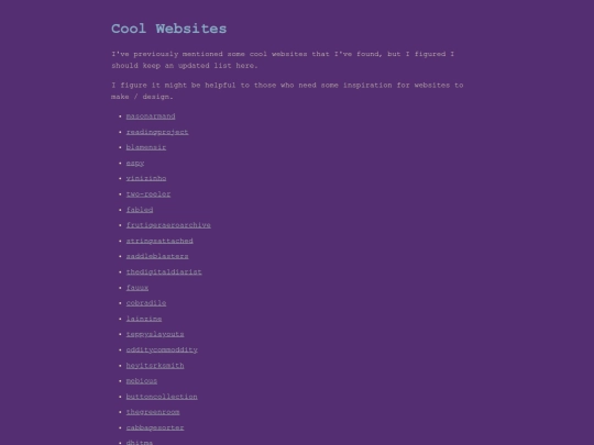 coolWebsites screenshot