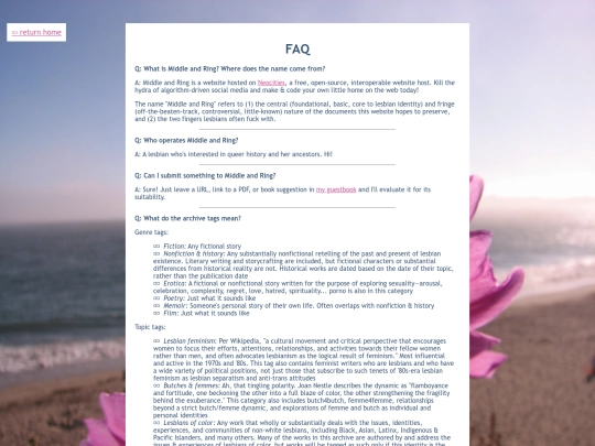 faq screenshot