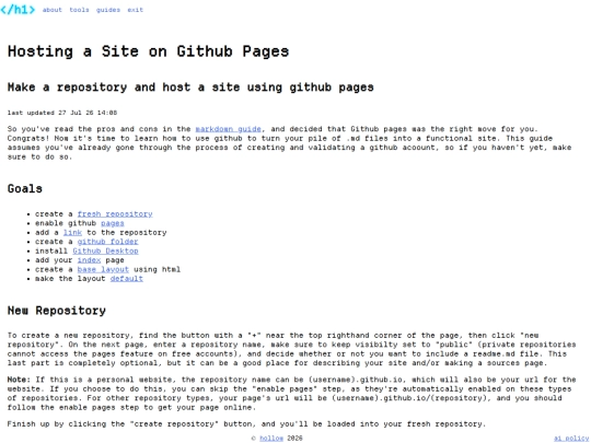 guides/markdown/gh-page screenshot