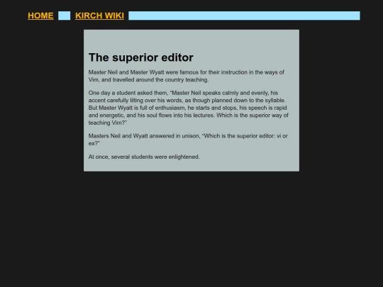 wiki/koans/vim/The-Superior-Editor screenshot