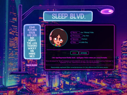 sleepblvd/wacky screenshot