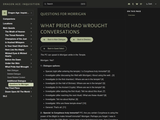 inquisition/transcripts/main-quests/wphw/additional/questions-for-morrigan screenshot