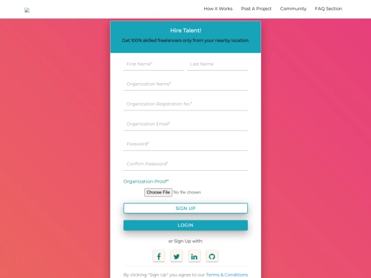 hire screenshot