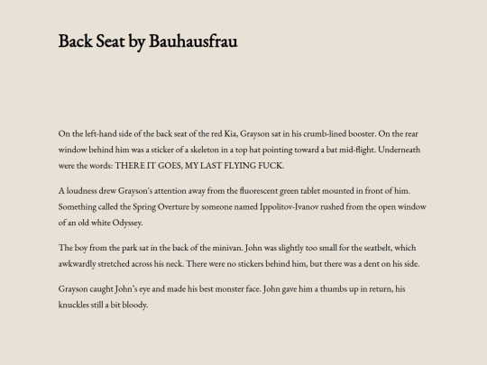 back-seat-by-bauhausfrau screenshot