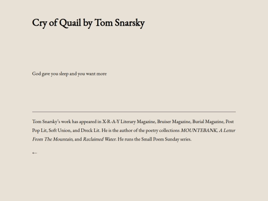cry-of-quail-by-tom-snarsky screenshot