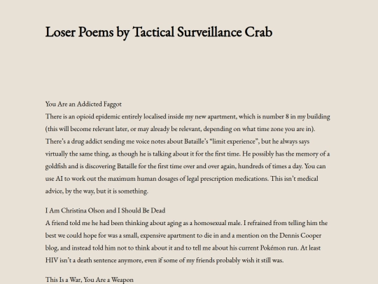 loser-poems-by-tactical-surveillance-crab screenshot