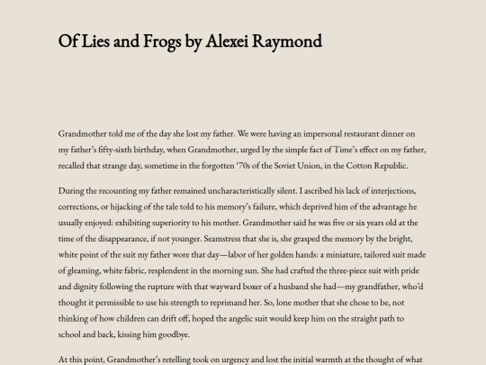 of-lies-and-frogs-by-alexei-raymond screenshot