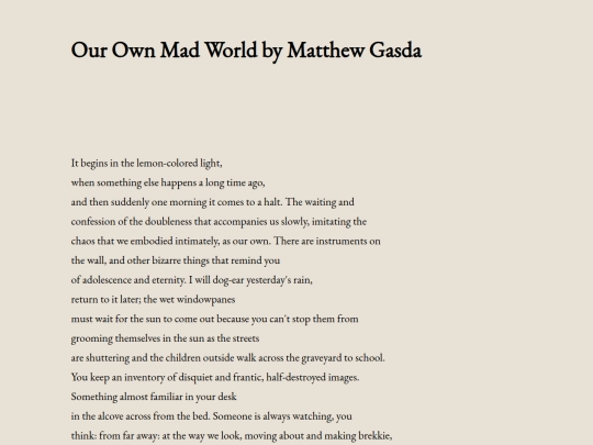 our-own-mad-world-by-matthew-gasda screenshot