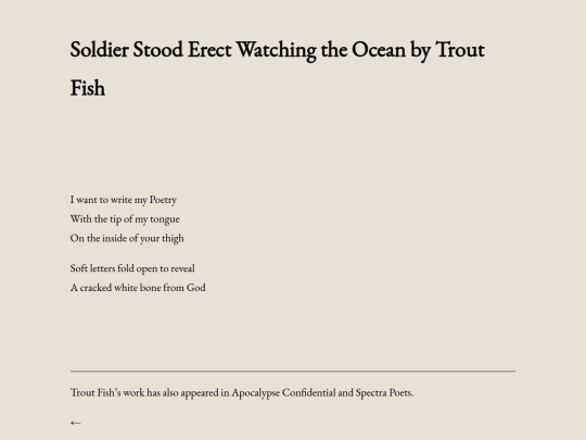 soldier-stood-erect-watching-the-ocean-by-trout-fish screenshot