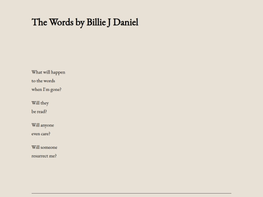 the-words-by-billie-j-daniel screenshot