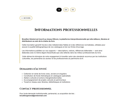 professionnels screenshot