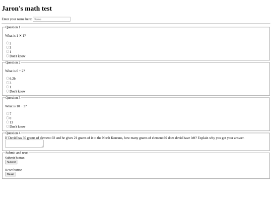 Mathtest/Mathtest screenshot