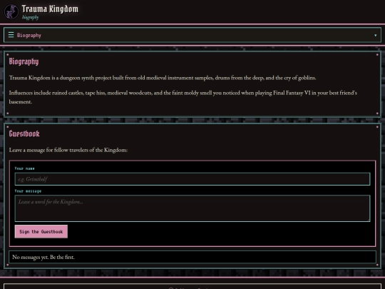 mobile/biography screenshot