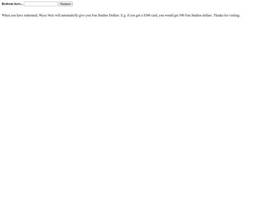 Wyco-Netz/redeem screenshot