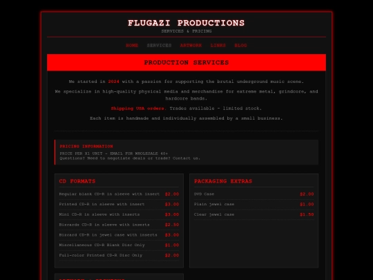 services screenshot