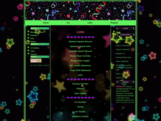 links screenshot