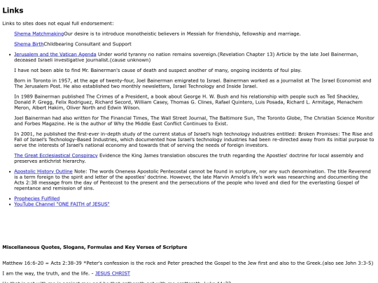 LinksPage screenshot