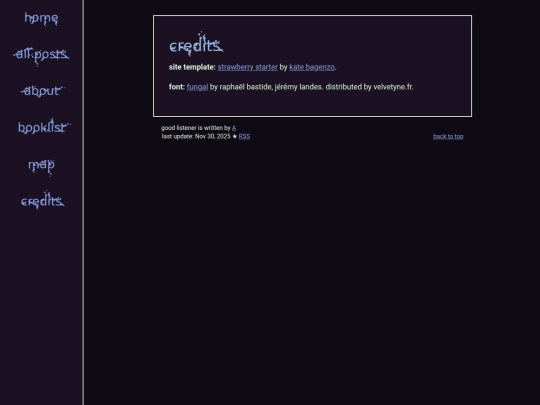 info/credits screenshot