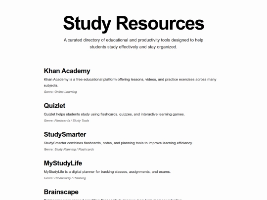 resources screenshot