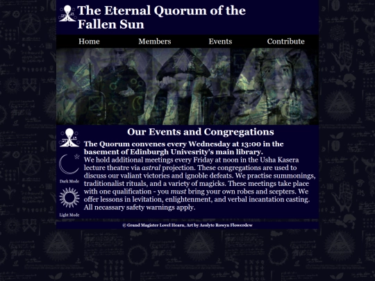events screenshot