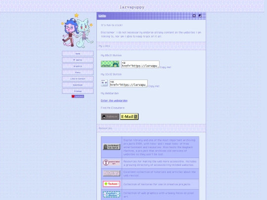 links screenshot