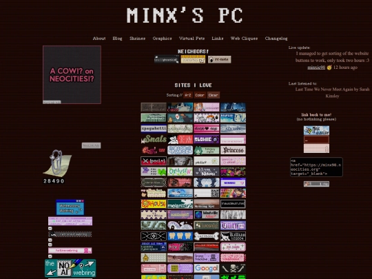 links screenshot