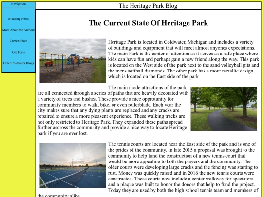 Blog screenshot