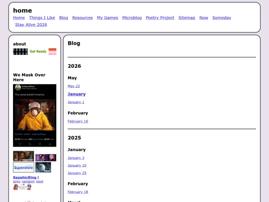 Blog screenshot